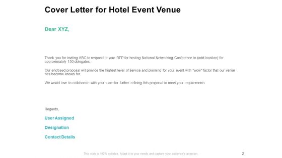 Hotel Event Venue Proposal Template Ppt PowerPoint Presentation Complete Deck With Slides