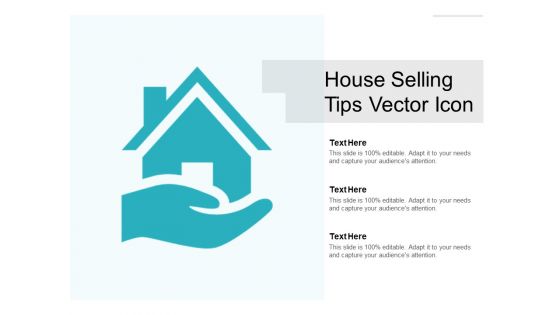 House Selling Tips Vector Icon Ppt PowerPoint Presentation Styles Slideshow