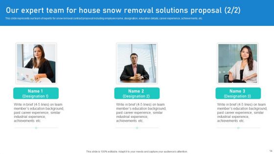 House Snow Removal Solutions Proposal Ppt PowerPoint Presentation Complete Deck With Slides