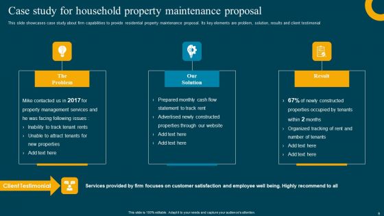 Household Property Maintenance Proposal Ppt PowerPoint Presentation Complete Deck With Slides