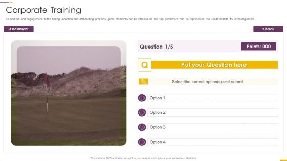 How Build Gamification Advertising Plan Corporate Training Ppt Infographics Designs PDF