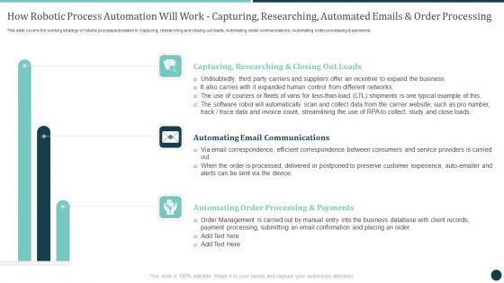 How Robotic Process Automation Will Work Automated Emails Order Processing Pictures PDF