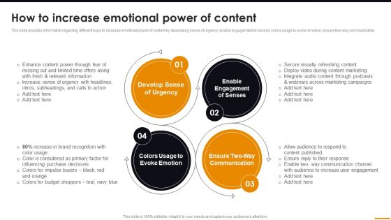 How To Increase Emotional Power Of Content Comprehensive Guide For Brand Recognition Guidelines PDF How To Increase Emotional Power Of Content Comprehensive Guide For Brand Recognition Guidelines PDF