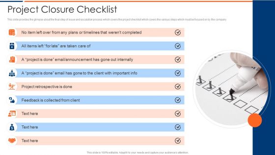 How To Intensify Project Threats Project Closure Checklist Clipart PDF