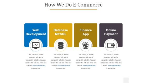 How We Do E Commerce Ppt PowerPoint Presentation Summary Diagrams