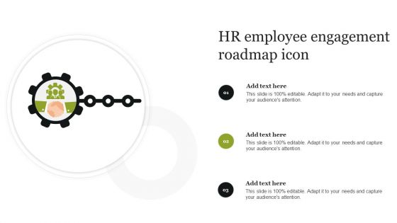 Hr Employee Engagement Roadmap Icon Brochure PDF