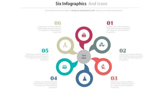 Hub And Spokes Diagram For Business Agenda Powerpoint Slides