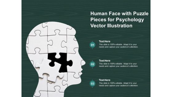 Human Face With Puzzle Pieces For Psychology Vector Illustration Ppt PowerPoint Presentation Gallery Background Images PDF
