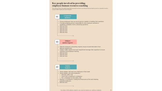 Human Resource Coaching Playbook Template