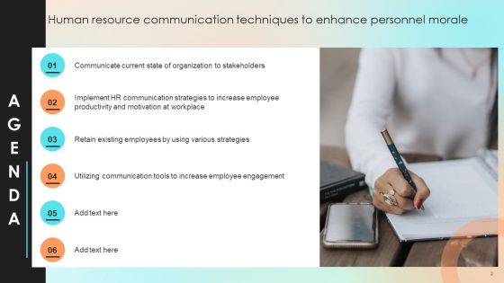 Human Resource Communication Techniques To Enhance Personnel Morale Ppt PowerPoint Presentation Complete With Slides