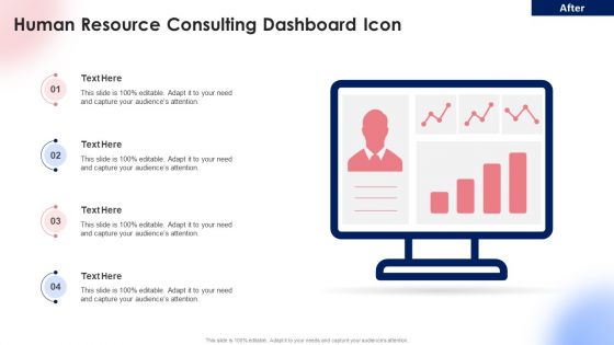 Human Resource Consulting Dashboard Icon Ppt Professional Examples PDF