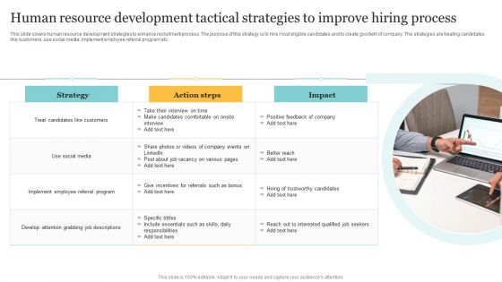 Human Resource Development Tactical Strategies To Improve Hiring Process Formats PDF Human Resource Development Tactical Strategies To Improve Hiring Process Formats PDF