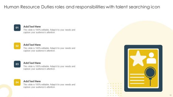Human Resource Duties Ppt PowerPoint Presentation Complete With Slides