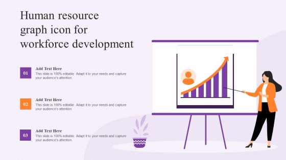 Human Resource Graph Icon For Workforce Development Brochure PDF