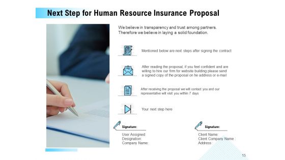 Human Resource Insurance Proposal Ppt PowerPoint Presentation Complete Deck With Slides