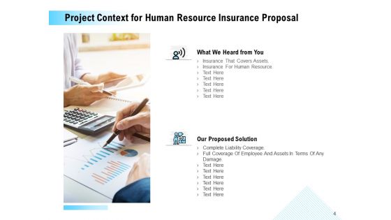 Human Resource Insurance Proposal Ppt PowerPoint Presentation Complete Deck With Slides