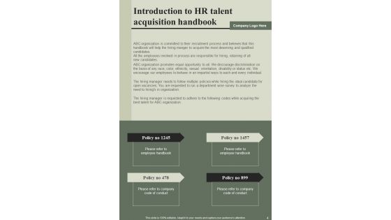 Human Resource Talent Recognition Guide Handbook