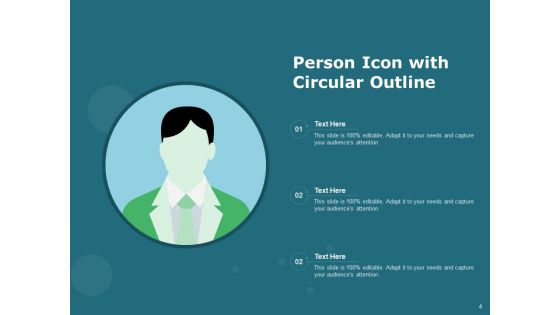 Human Symbol Circular Outline Magnifying Glass Mail Symbol Ppt PowerPoint Presentation Complete Deck