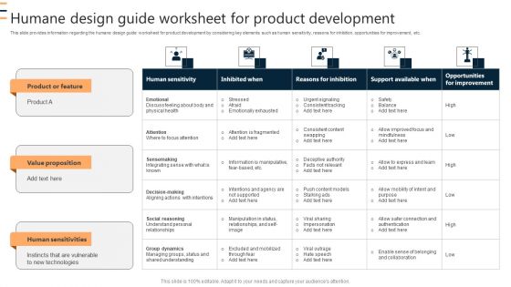 Humane Design Guide Worksheet For Product Development Ppt Portfolio Ideas PDF Humane Design Guide Worksheet For Product Development Ppt Portfolio Ideas PDF