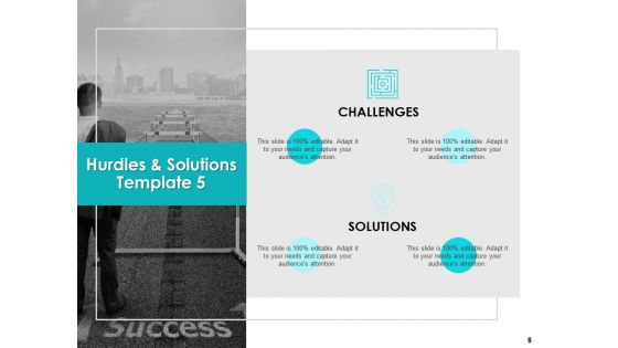 Hurdles And Solutions Ppt PowerPoint Presentation Complete Deck With Slides