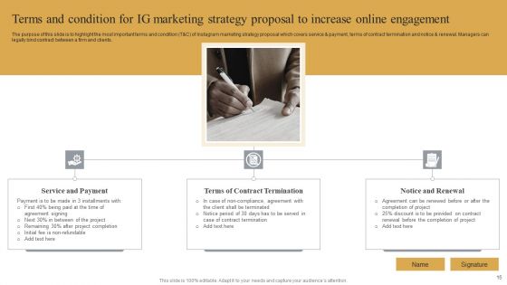 IG Marketing Strategy Proposal To Increase Online Engagement Ppt PowerPoint Presentation Complete Deck With Slides