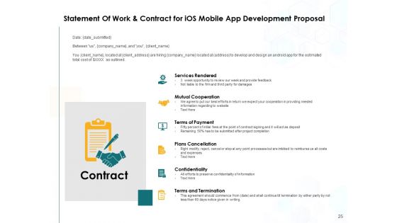 IOS Mobile App Development Proposal Ppt PowerPoint Presentation Complete Deck With Slides