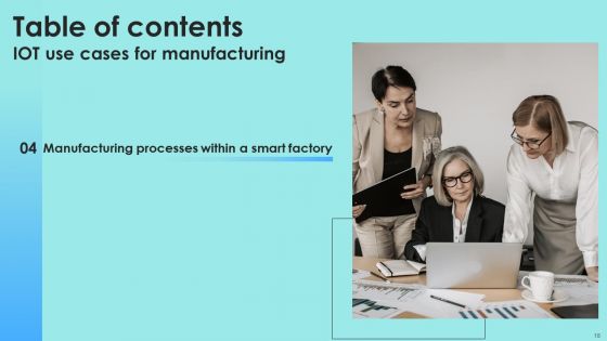 IOT Use Cases For Manufacturing Ppt PowerPoint Presentation Complete Deck With Slides