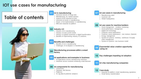 IOT Use Cases For Manufacturing Ppt PowerPoint Presentation Complete Deck With Slides