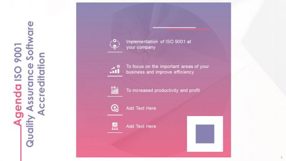 ISO 9001 Quality Assurance Software Accreditation Ppt PowerPoint Presentation Complete With Slides