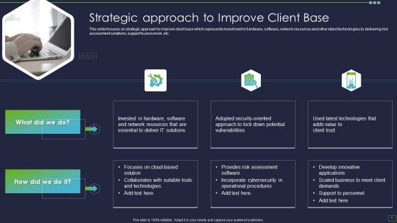 IT Consultancy Services Company Profile Strategic Approach To Improve Client Base Microsoft PDF
