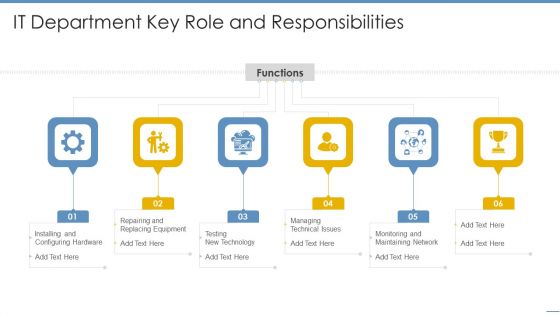 IT Department Key Role And Responsibilities Clipart PDF