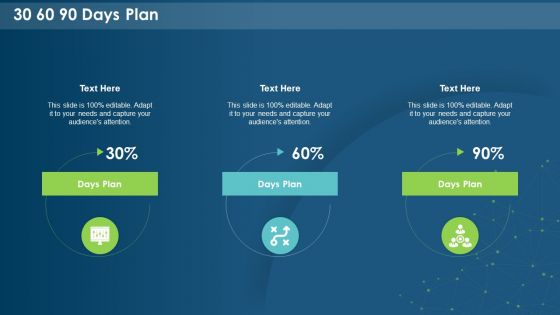 IT Development Company Pitch Deck 30 60 90 Days Plan Elements PDF