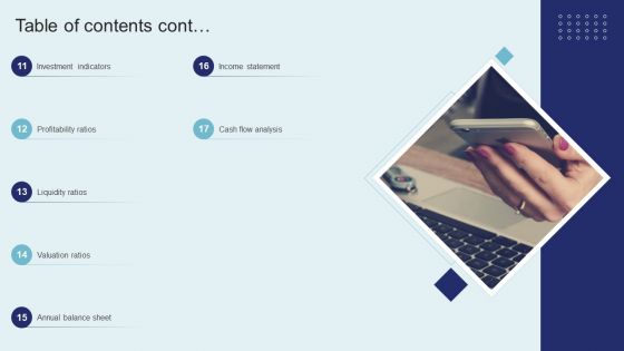 IT Firm Financial Statement Table Of Contents Download PDF