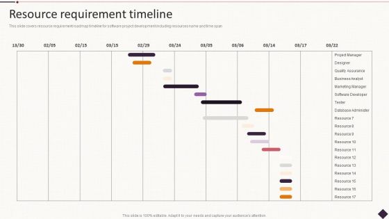 IT Project Development Planning Resource Requirement Timeline Formats PDF