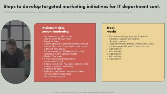 IT Reducing Costs And Management Tips Steps To Develop Targeted Marketing Initiatives For IT Department Guidelines PDF