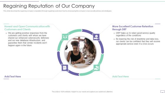 IT Security Hacker Regaining Reputation Of Our Company Infographics PDF