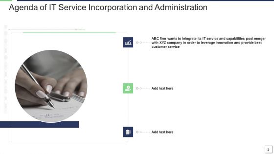 IT Service Incorporation And Administration Ppt PowerPoint Presentation Complete Deck With Slides