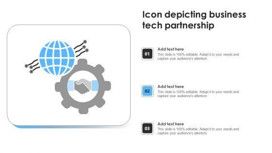 Icon Depicting Business Tech Partnership Ppt Layouts Format Ideas PDF