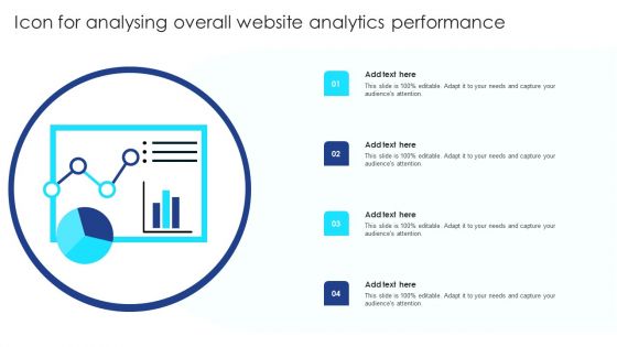 Icon For Analysing Overall Website Analytics Performance Template PDF