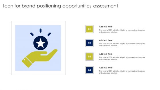 Icon For Brand Positioning Opportunities Assessment Elements PDF