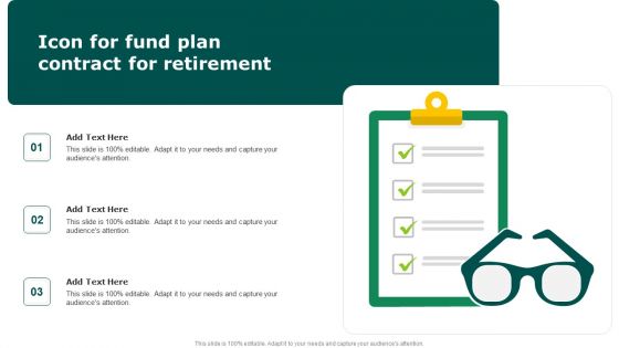 Icon For Fund Plan Contract For Retirement Summary PDF