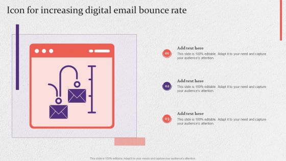 Icon For Increasing Digital Email Bounce Rate Clipart PDF