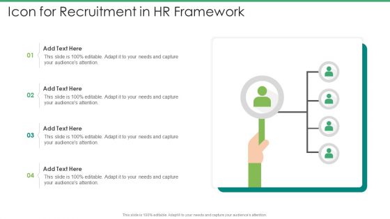 Icon For Recruitment In HR Framework Pictures PDF