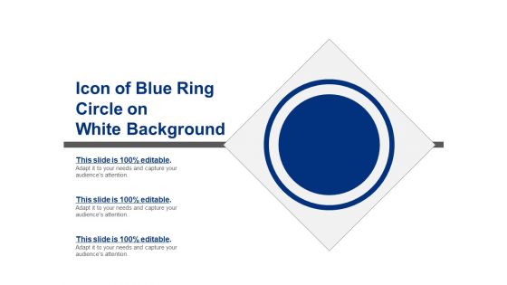 Icon Of Blue Ring Circle On White Background Ppt PowerPoint Presentation File Skills PDF