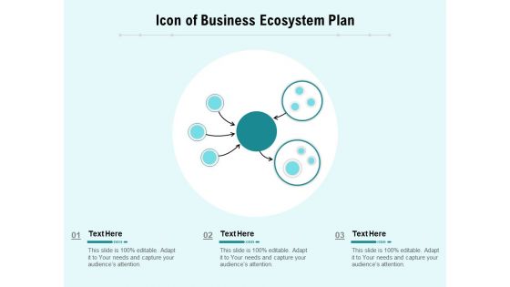 Icon Of Business Ecosystem Plan Ppt PowerPoint Presentation Infographic Template Display PDF