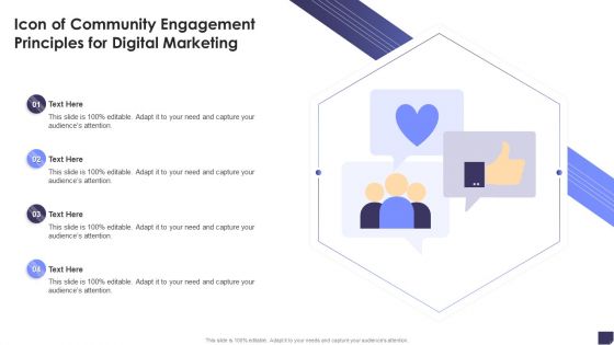 Icon Of Community Engagement Principles For Digital Marketing Professional PDF Icon Of Community Engagement Principles For Digital Marketing Professional PDF