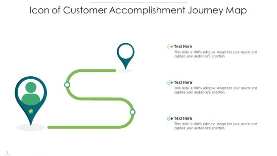 Icon Of Customer Accomplishment Journey Map Template PDF