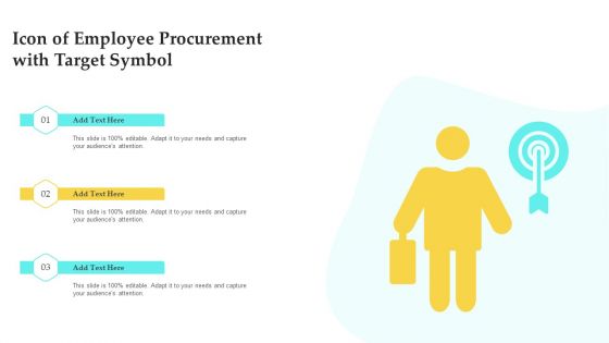 Icon Of Employee Procurement With Target Symbol Template PDF Icon Of Employee Procurement With Target Symbol Template PDF