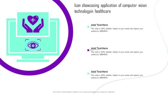 Icon Showcasing Application Of Computer Vision Technologyin Healthcare Elements PDF Icon Showcasing Application Of Computer Vision Technologyin Healthcare Elements PDF