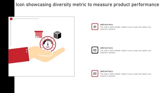 Icon Showcasing Diversity Metric To Measure Product Performance Introduction PDF